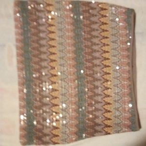Very Cool Aztec tribal sequined, Express mini skirt